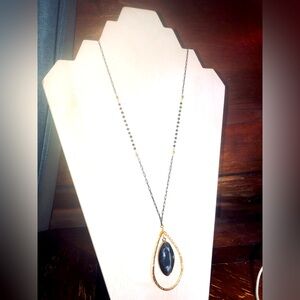 Nakamol black and gold pendant necklace